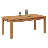 Table Brown 95 x 45 x 40 cm Solid Teak Wood - Side View