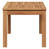 Garden Table Natural 95 x 45 x 40 cm Solid teak wood - Rear View