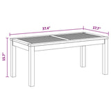 Garden Table Natural 95 x 45 x 40 cm Solid teak wood - Extra Image