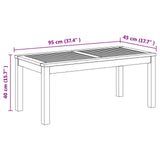 Table Brown 95 x 45 x 40 cm Solid Teak Wood
