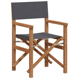 Dining Chair Folding Grey 56 x 54 x 87 cm Solid Teak Wood