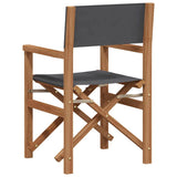 Dining Chair Folding Grey 56 x 54 x 87 cm Solid Teak Wood - Top-Down View