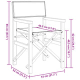 Dining Chair Folding Grey 56 x 54 x 87 cm Solid Teak Wood - Low Angle
