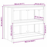 Kitchen Cabinet Brown 106 x 55 x 92 cm Solid Douglas Fir wood - Extra Image