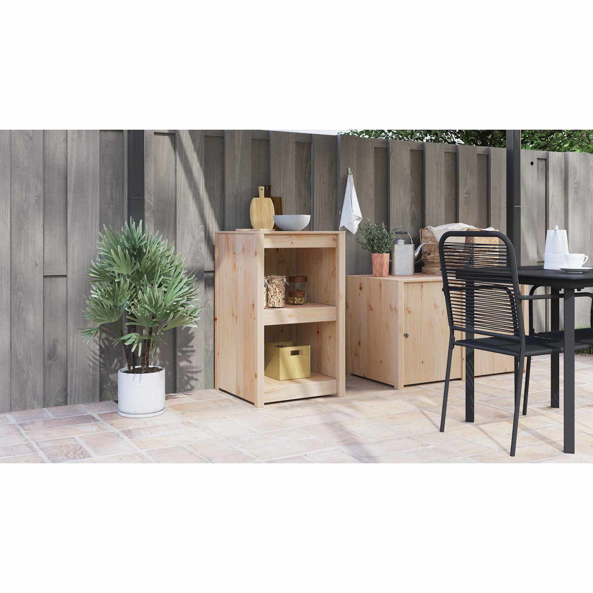 Kitchen Cabinet with Shelf MEPPEL Brown Oak 55 x 55 x 92 cm