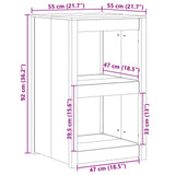 Kitchen Cabinet with Shelf MEPPEL Brown Oak 55 x 55 x 92 cm - Extra Image