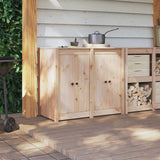 Kitchen Door MEPPEL 2 pcs Cream 50 x 9 x 82 cm Solid Pine wood - Side View