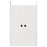 Kitchen Door 2 pcs White 50 x 9 x 82 cm Solid Pine wood - Rear View