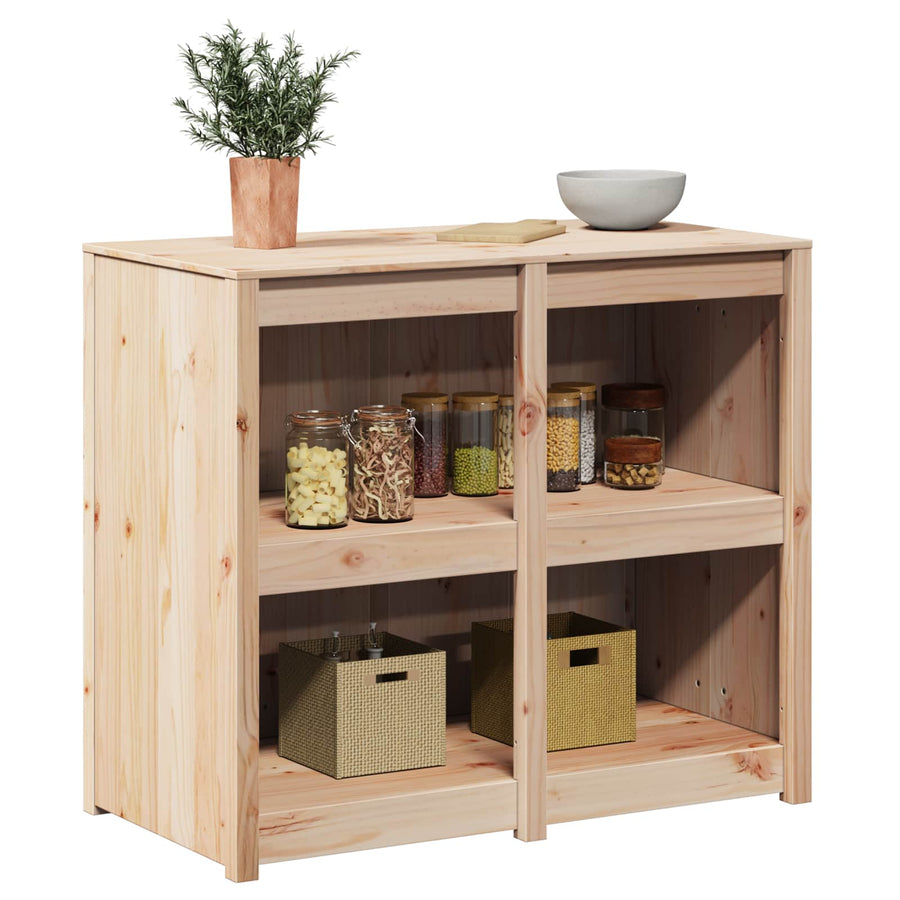 Kitchen Cabinet MEPPEL Untreated Pinewood 106 x 55 x 92 cm