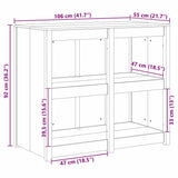 Kitchen Cabinet Brown 106 x 55 x 92 cm Solid Pine wood - Extra Image