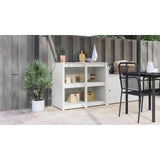 Kitchen Cabinet with Shelf MEPPEL Warm White 106 x 55 x 92 cm - Low Angle
