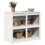 Kitchen Cabinet Warm White 106 x 55 x 92 cm Solid Pine wood - Side View