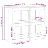 Kitchen Cabinet with Shelf MEPPEL Warm White 106 x 55 x 92 cm - Extra Image