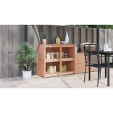 Kitchen Cabinet with Shelf MEPPEL Brown Oak 106 x 55 x 92 cm - Low Angle