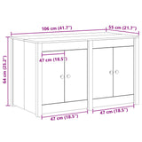 Kitchen Cabinet with Shelf MEPPEL Brown Oak 106 x 55 x 64 cm