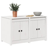 Kitchen Cabinet White 106 x 55 x 64 cm Solid Pine wood - Side View
