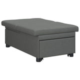 Sofa Bed Dark grey 194 x 67 x 37 cm Fabric - Top-Down View