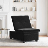 Sofa Bed Black 67 x 194 x 38 cm Velvet - Side View