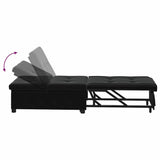 Sofa Bed Black 67 x 194 x 38 cm Velvet - Extra Image