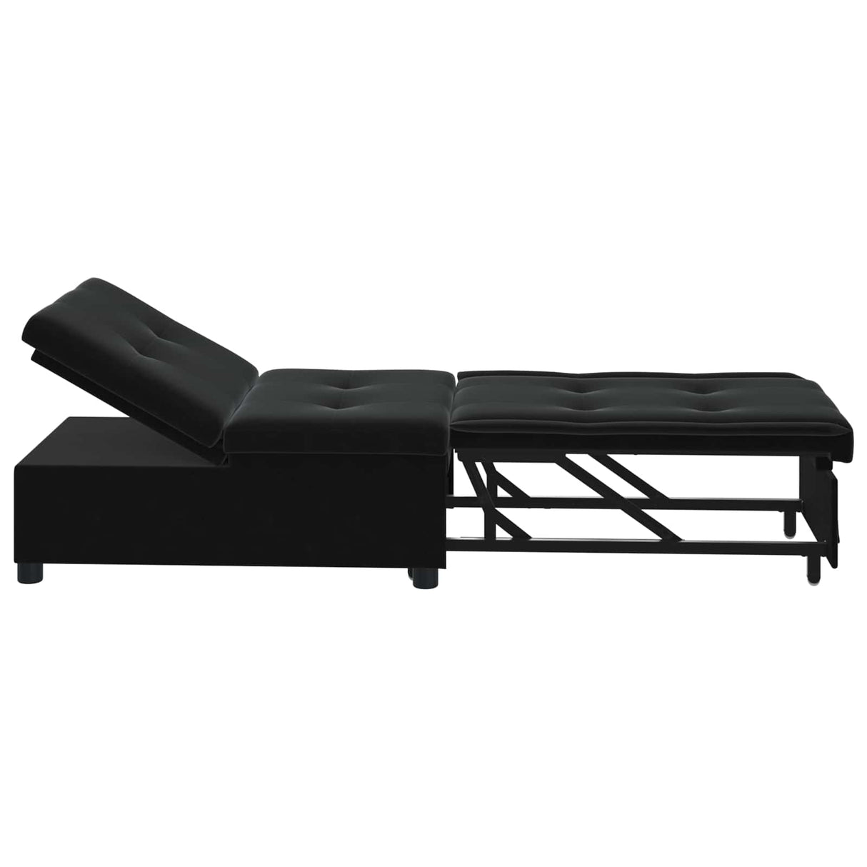Sofa Bed Black 194 x 67 x 82 cm Velvet