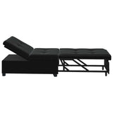 Sofa Bed Black 194 x 67 x 82 cm Velvet
