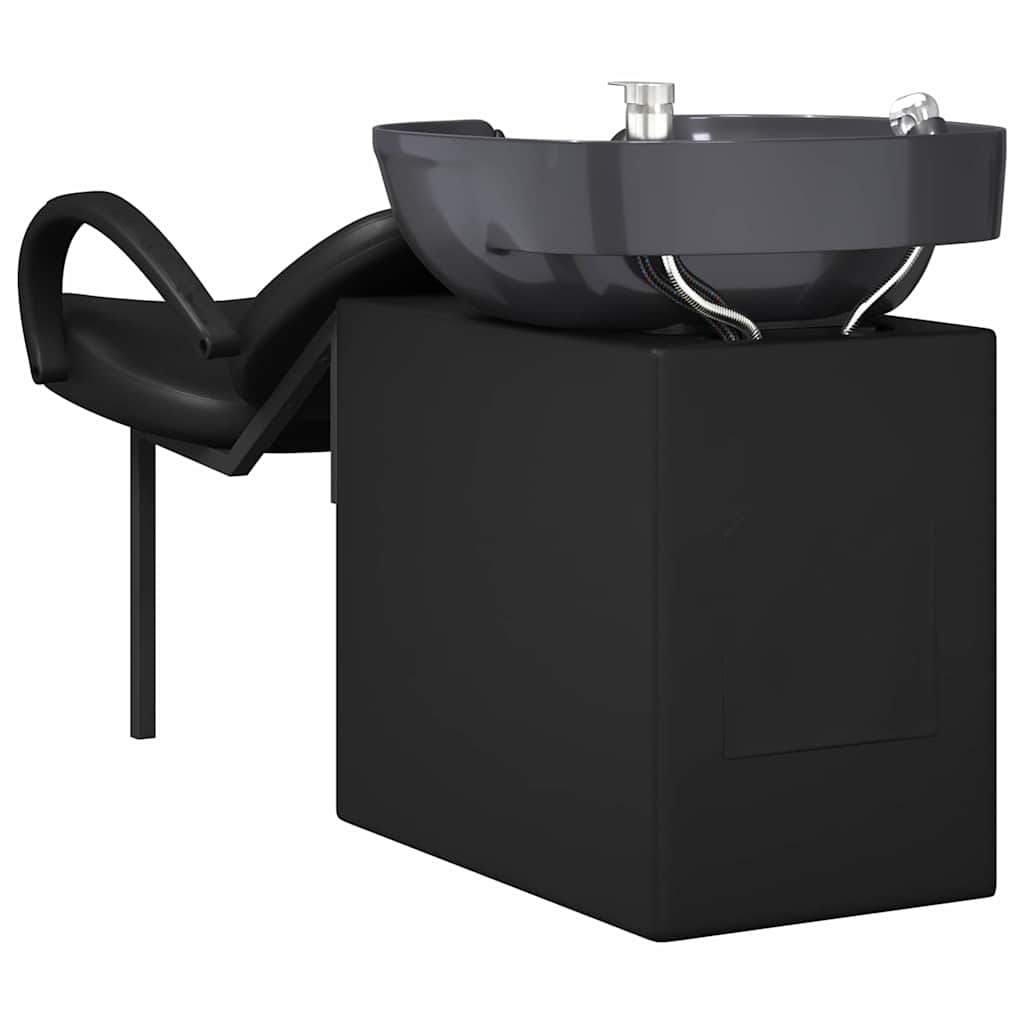 Shampoo Chair Height Adjustable Black 136 x 60 x 92 cm PVC