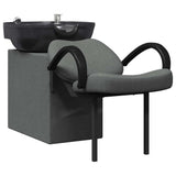 Shampoo Chair Dark Grey and Black 136 x 60 x 92 cm Fabric