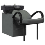 Shampoo Chair Dark Grey and Black 136 x 60 x 92 cm Plastic