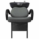 Shampoo Chair Dark Grey and Black 136 x 60 x 92 cm Fabric