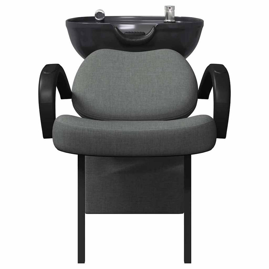 Shampoo Chair Dark Grey and Black 136 x 60 x 92 cm Plastic