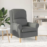 Armchair Dark grey 76 x 94 x 102 cm Fabric - Side View