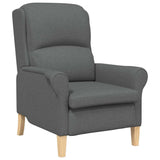Armchair Dark grey 76 x 94 x 102 cm Fabric - Front View