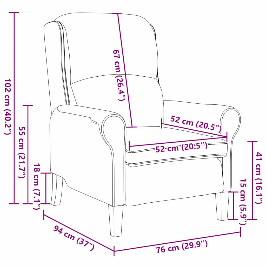 Armchair Dark grey Fabric
