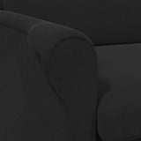 Armchair Black Velvet - Low Angle