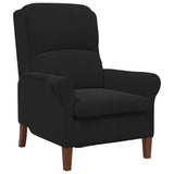Armchair Black Velvet - Front View