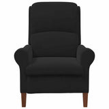 Armchair Black Velvet - Top-Down View