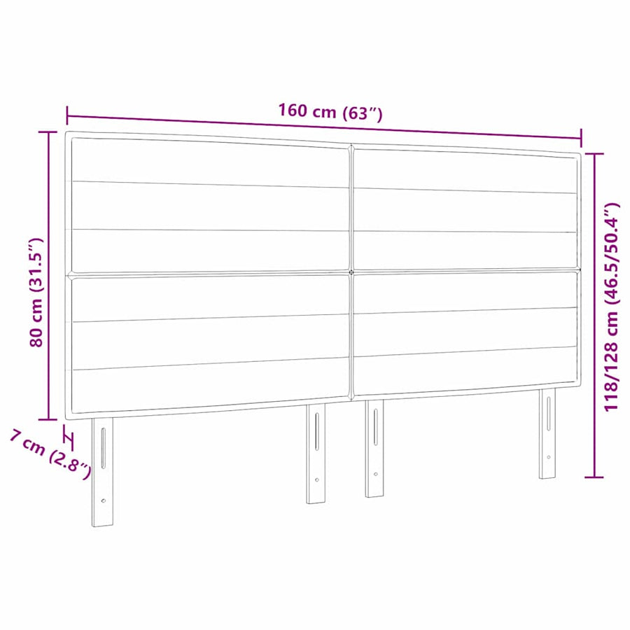 Headboard Dark Grey Fabric