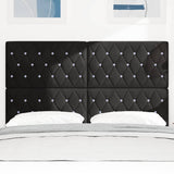 Headboard Black 144 cm Velvet