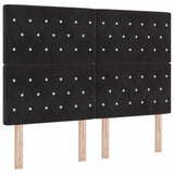 Headboard Black 144 cm Velvet - Front View