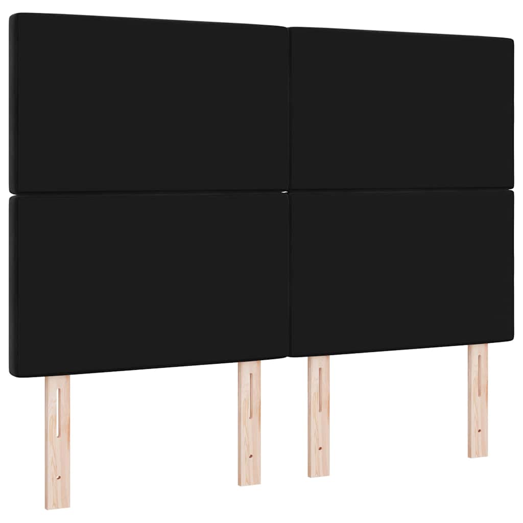 Headboard Black 144 cm Velvet