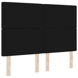 Headboard Black 144 cm Velvet