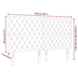 Headboard Black 160 cm Velvet
