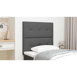 Height-Adjustable Headboard Dark Grey 80 cm Fabric