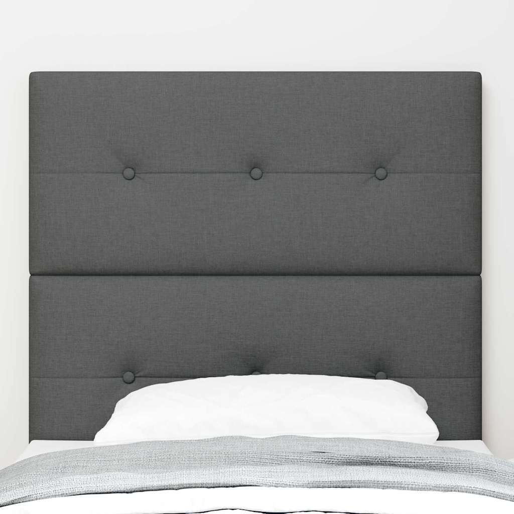 Height-Adjustable Headboard Dark Grey 80 cm Fabric