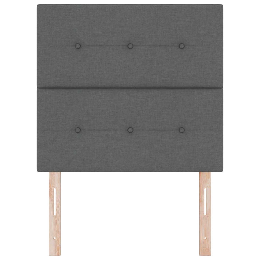 Height-Adjustable Headboard Dark Grey 80 cm Fabric