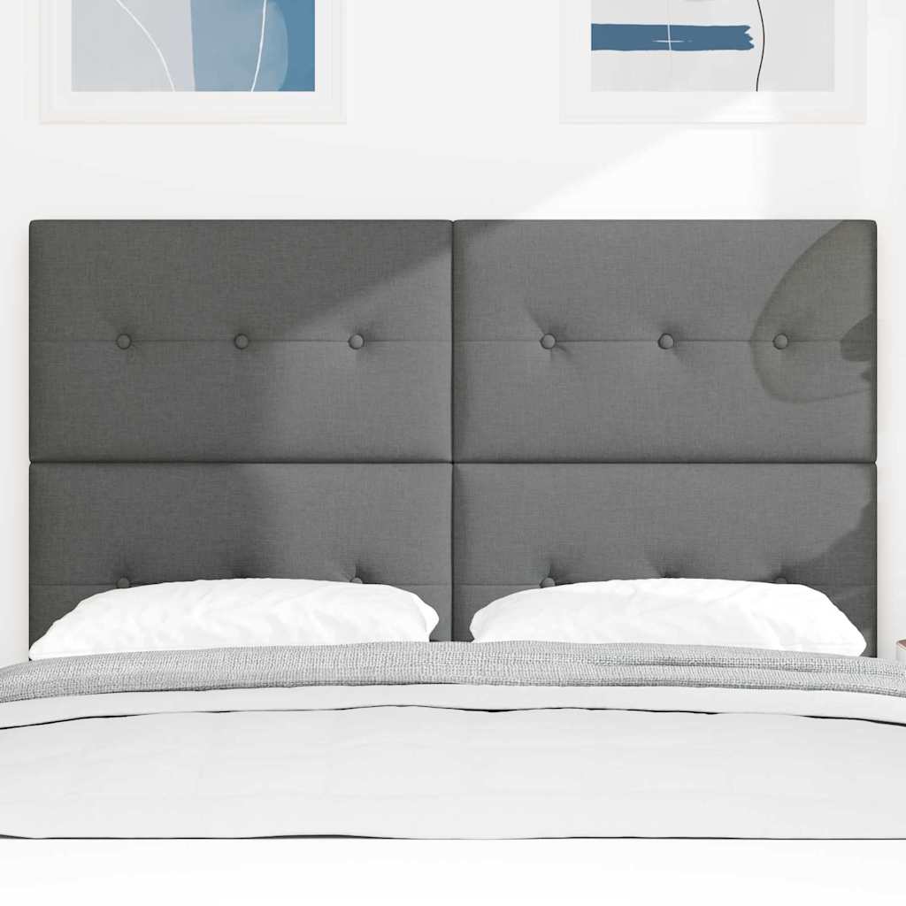 Height-Adjustable Headboard Dark Grey 144 cm Fabric