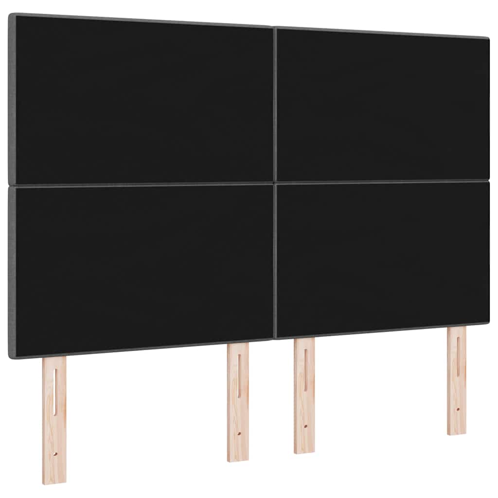 Height-Adjustable Headboard Dark Grey 144 cm Fabric