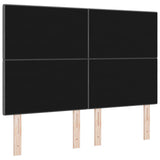 Height-Adjustable Headboard Dark Grey 144 cm Fabric - Rear View