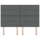 Height-Adjustable Headboard Dark Grey 160 cm Fabric - Top-Down View