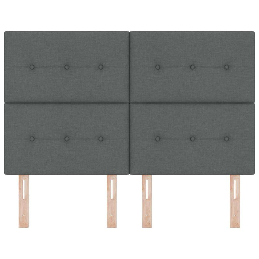 Height-Adjustable Headboard Dark Grey 160 cm Fabric